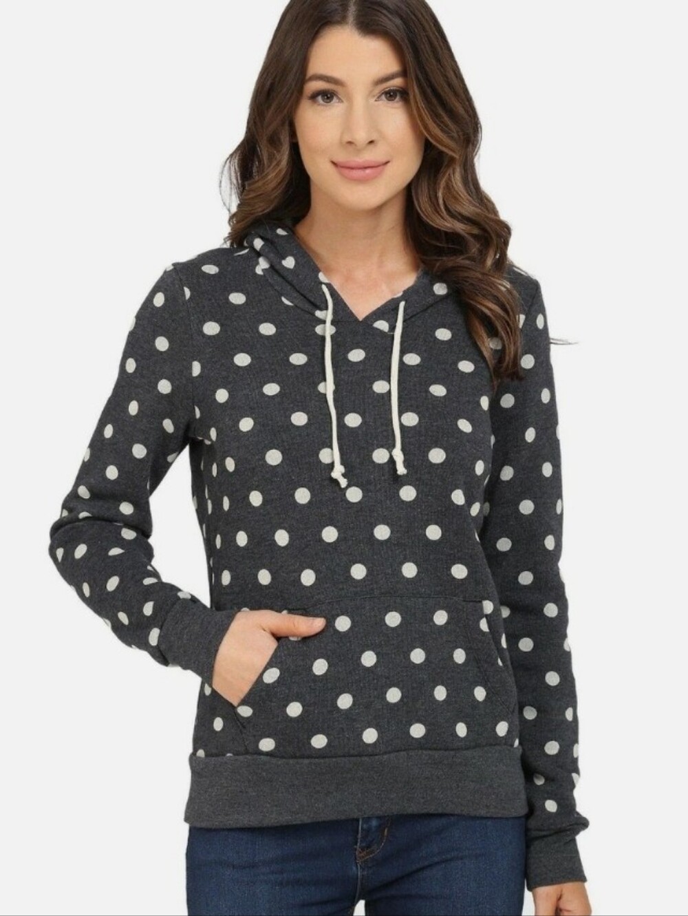 Alternative Women’s Black Polka Dot Pullover Hoodie